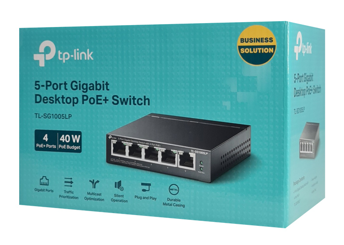 TP-LINK desktop switch TL-SG1005LP, 5-Port Gigabit, 4x PoE+, Ver. 2.0 TL-SG1005LP