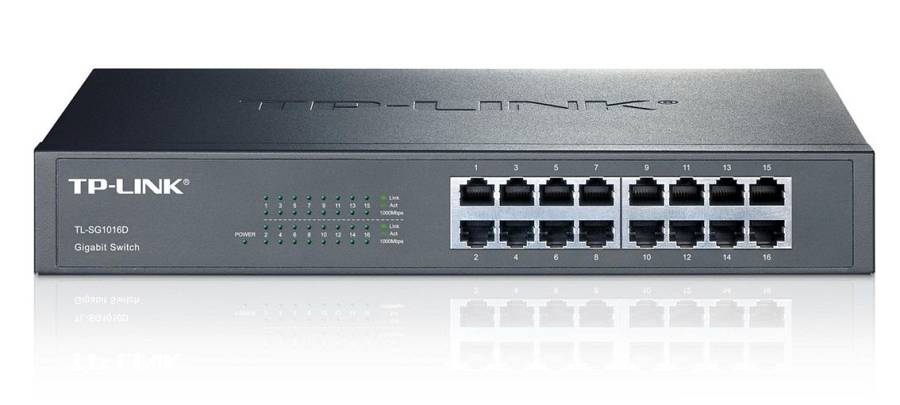 TP-LINK Desktop/Rackmount Switch TL-SG10016D 16 Θυρών, Ver. 8.0 TL-SG1016D