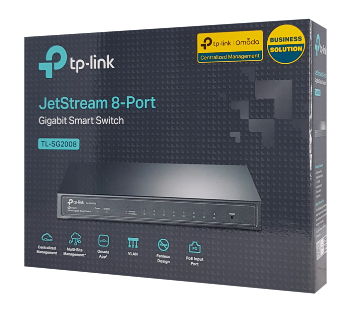 TP-LINK JetStream smart switch TL-SG2008, 8-Port Gigabit, Ver. 3.0 TL-SG2008