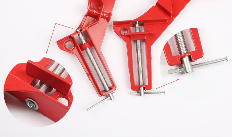 POWERTECH γωνιακός σφιγκτήρας 90° TOOL-0024, 100mm, κόκκινος TOOL-0024