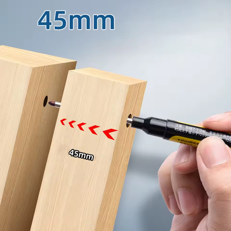 Ανεξίτηλος μαρκαδόρος σημαδέματος TOOL-0100 με μακριά μύτη, 45mm, κόκκινος, 2τμχ TOOL-0100