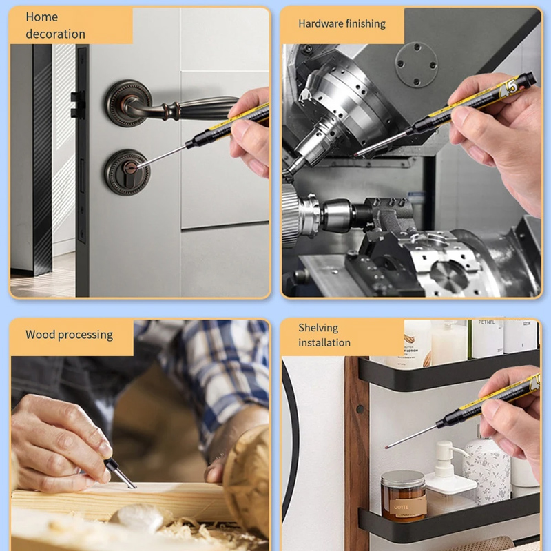 Ανεξίτηλος μαρκαδόρος σημαδέματος TOOL-0100 με μακριά μύτη, 45mm, κόκκινος, 2τμχ TOOL-0100