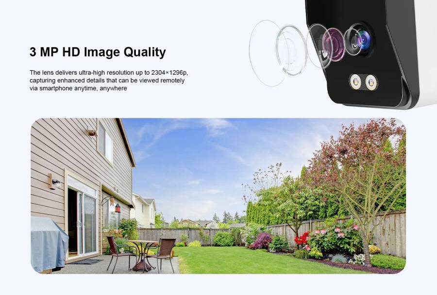 VSTARCAM smart κάμερα TS3, 3MP, WiFi, SD, IP66 TS3