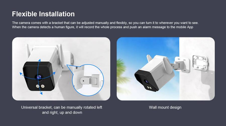 VSTARCAM smart κάμερα TS3, 3MP, WiFi, SD, IP66 TS3