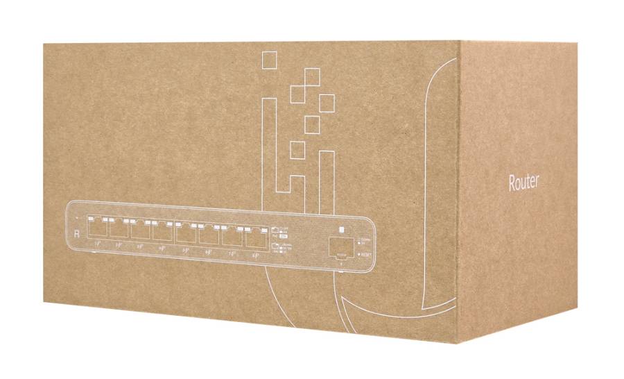 UBIQUITI router UISP-R, 8x Gigabit Ethernet Θύρες, 1000Mbps, PoE 30W UISP-R