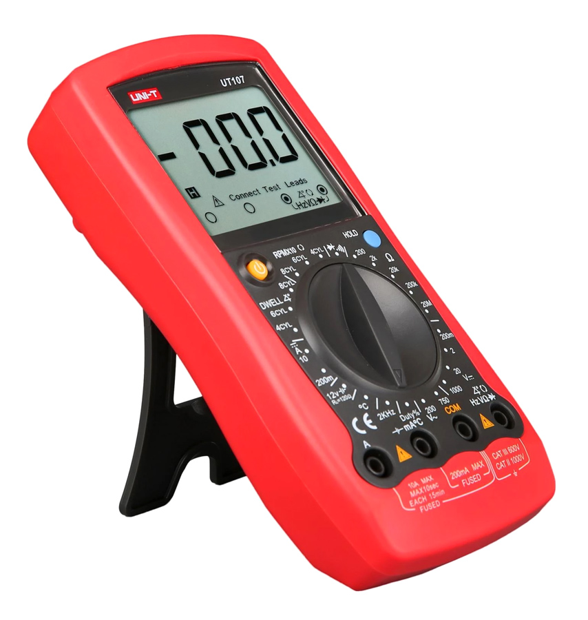 UNI-T ψηφιακό πολύμετρο αυτοκινήτων UT107, RPM/Dwell, test μπαταρίας UT107