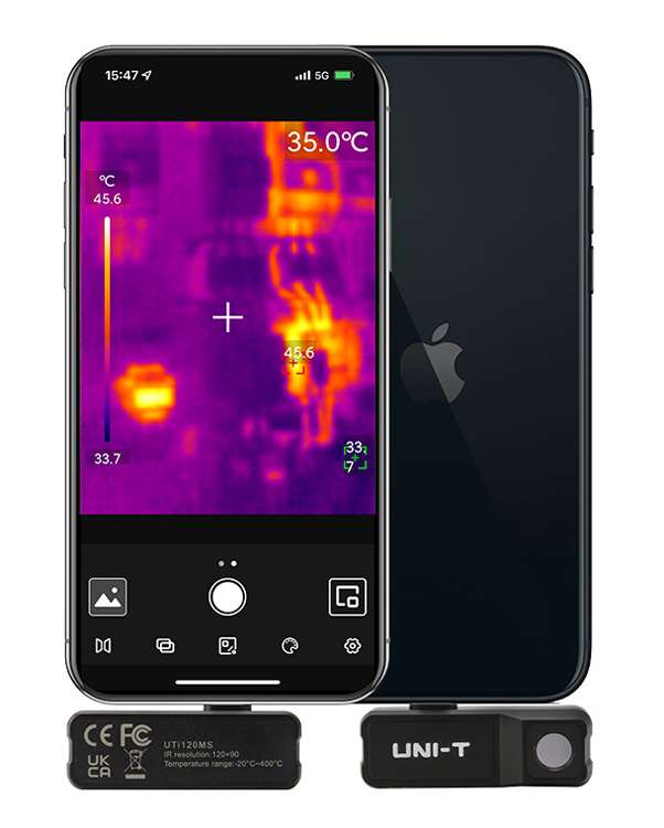 UNI-T συσκευή θερμικής απεικόνισης UTi120MS για iPhone, έως 400 °C UTI120MS