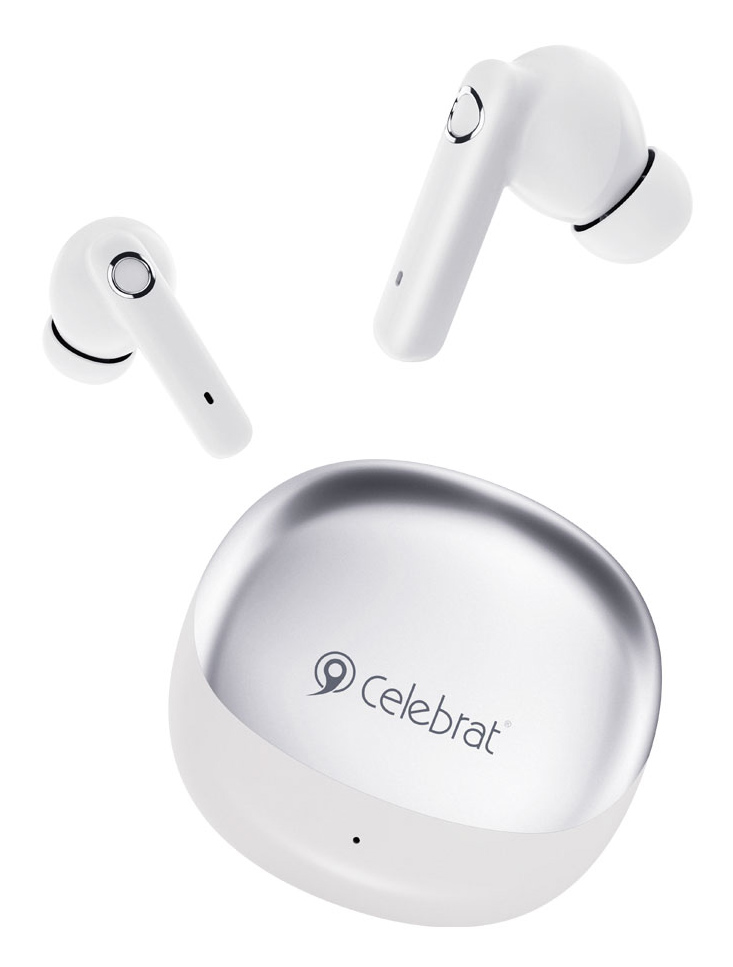 CELEBRAT earphones με θήκη φόρτισης W71, True Wireless, 10mm, 30/200mAh, λευκά W71-WH