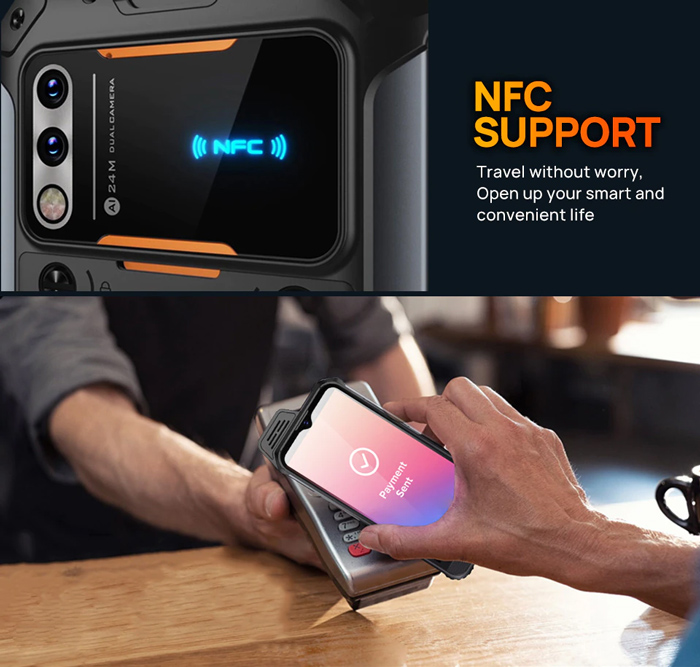 UNIWA smartphone W888, 6.3 HD+, 4/64GB, ηχείο 2W, Atex Zone 2, IP68, μαύρο W888-HD