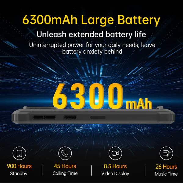 OUKITEL smartphone WP32, 6, 4/128GB, 6300mAh, IP68/IP69K, μαύρο WP32-BK