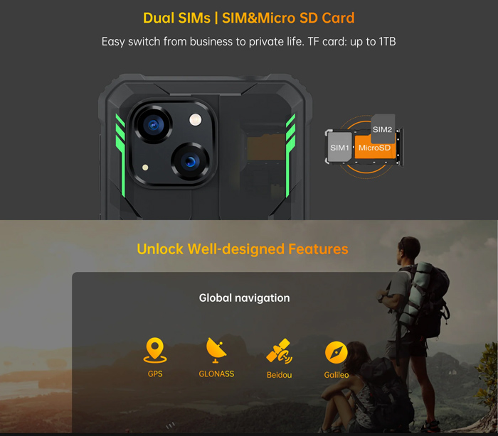 OUKITEL smartphone WP32, 6, 4/128GB, 6300mAh, IP68/IP69K, πορτοκαλί WP32-OR