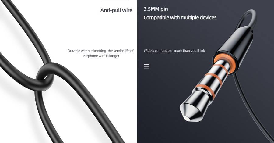 YISON earphones με μικρόφωνο X2, 3.5mm σύνδεση, Φ10mm, 1.36m, λευκά X2-WH