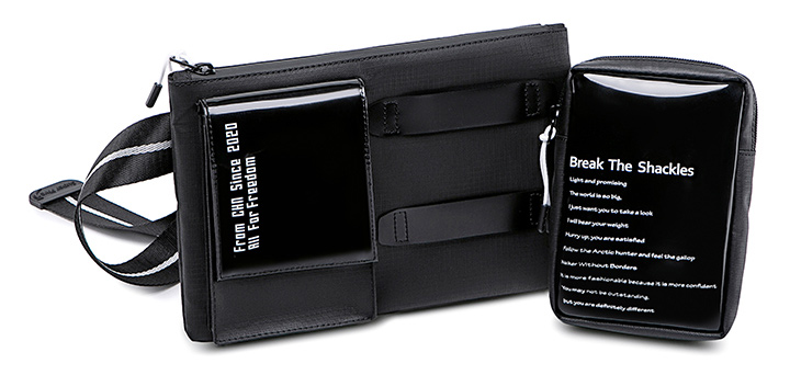 SUPER FIVE τσάντα ώμου XB00118-BK, μαύρη XB00118-BK