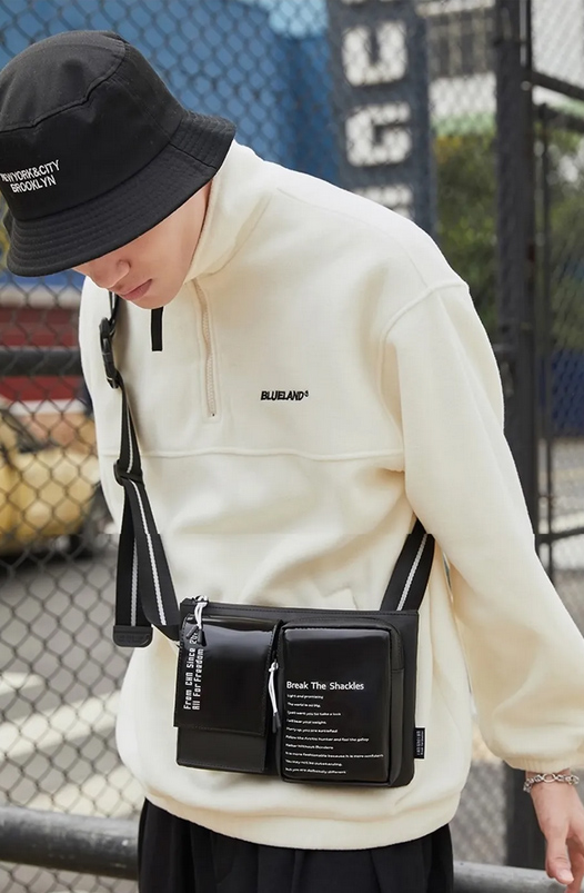 SUPER FIVE τσάντα ώμου XB00118-BK, μαύρη XB00118-BK