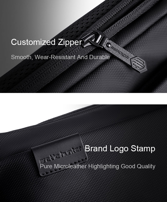 ARCTIC HUNTER τσάντα μέσης Y00569 με θήκη tablet, 3.5L, μαύρη Y00569-BK