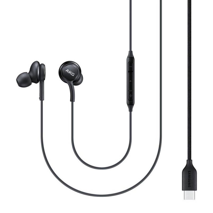 Samsung EO-IC100 In-ear Handsfree με Βύσμα USB-C Μαύρο (IC100BBEGEU) (SAMIC100BBEGEU)