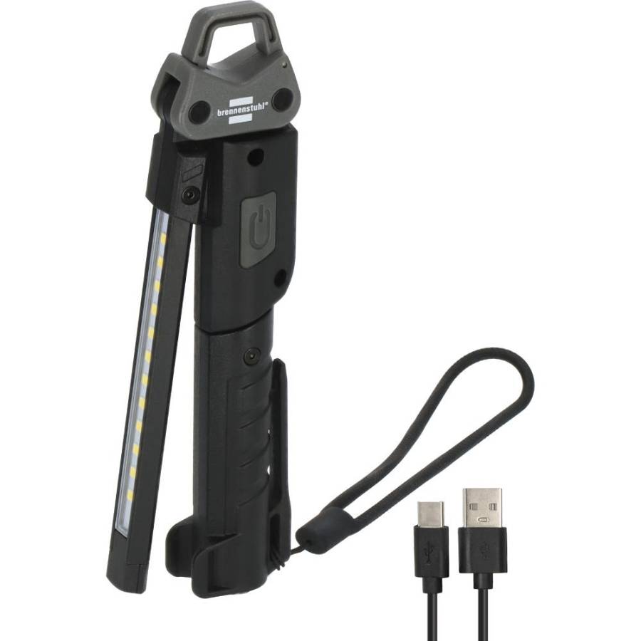 Brennenstuhl HL 400 AC Αναδιπλούμενος Επαναφορτιζόμενος Φακός Εργασίας LED με 3 Πηγές Φωτός 400lm, 120lm και 200lm (1173730002) (BNN1173730002)