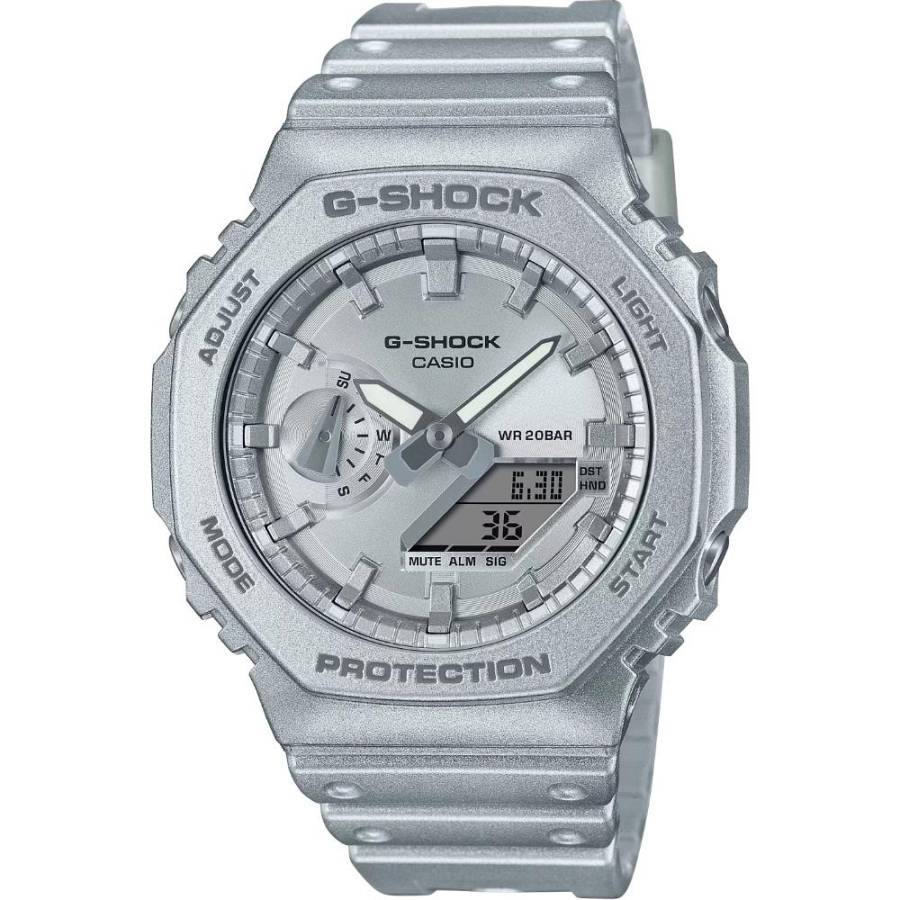 Casio Ρολόι Αυτόματο με Ασημί Καουτσούκ Λουράκι (GA-2100FF-8AER) (CASGA-2100FF-8AER)