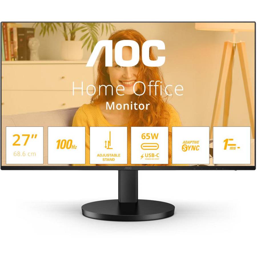 AOC 27B3CF2 IPS FHD USB-C Ergonomic Monitor 27 with speakers (AOC27B3CF2)