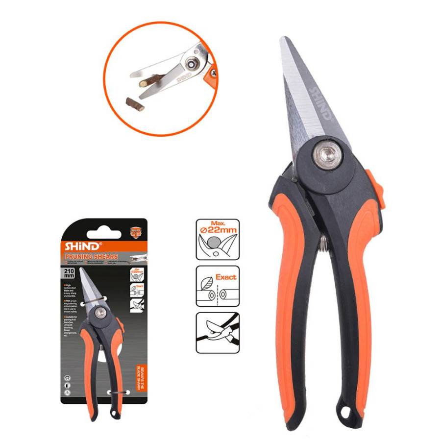Shind Ψαλιδι Κλαδεματος 210mm Με Λαβη Tpr Comfort (SHI-94695) (SHI94695)