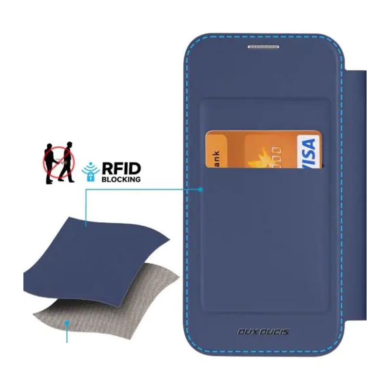 Θήκη Flip Dux Ducis Skin X Pro Wallet Apple iPhone 15 Μπλε
