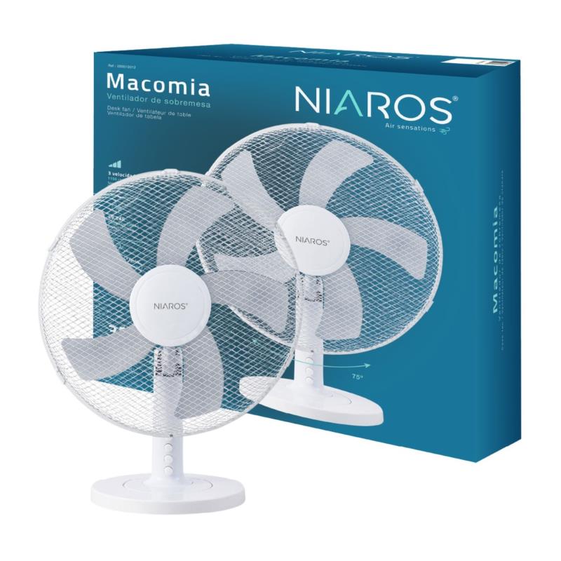 Επιτραπέζιος Ανεμιστήρας Niaros Macomia 35W Λευκό