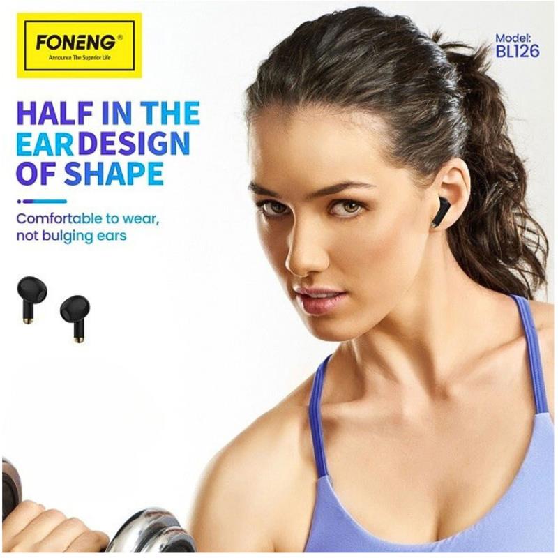 True Wireless Ακουστικά Bluetooth Foneng BL126 ENC Λευκό
