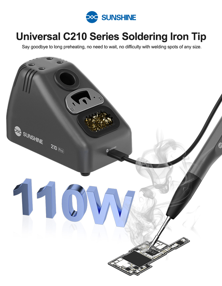 SUNSHINE σταθμός κόλλησης 210 Pro με κολλητήρι, 110W, 100~450 °C 210PRO