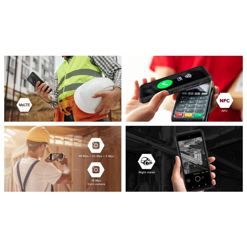 Κινητό Τηλέφωνο Hammer Iron 6 (Dual SIM) 128GB 6GB RAM Μαύρο