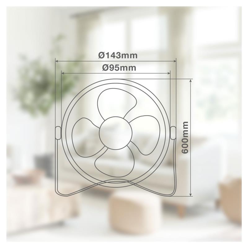 Επιτραπέζιος Ανεμιστήρας Niaros Kila USB 2.5W Mini Γκρι