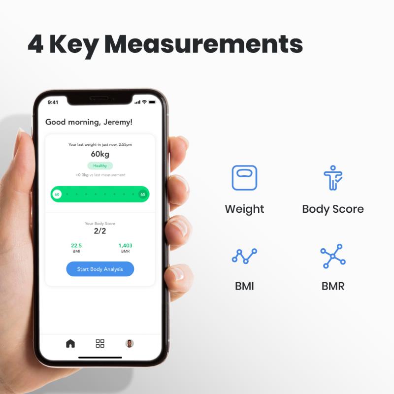 Ζυγαριά Δαπέδου Smart Noerden BIMI Μαύρο