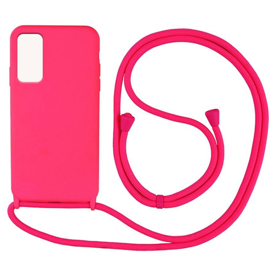 Θήκη Σιλικόνης με Κορδόνι CarryHang Sonique Xiaomi Redmi Note 11 4G / Redmi Note 11S Φούξια
