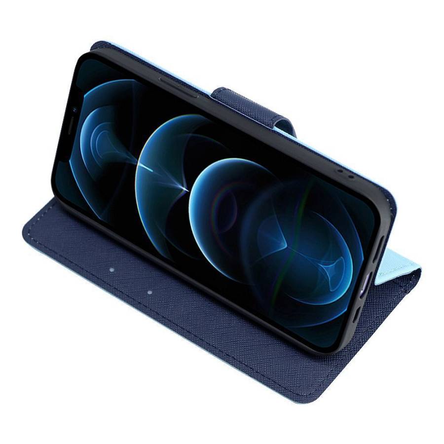 Θήκη Πορτοφόλι Sonique Trend Wallet Xiaomi Redmi Note 11 4G / Redmi Note 11S Σιέλ / Σκούρο Μπλε