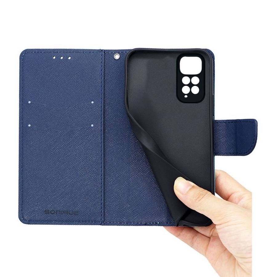 Θήκη Πορτοφόλι Sonique Trend Wallet Xiaomi Redmi Note 11 4G / Redmi Note 11S Σιέλ / Σκούρο Μπλε