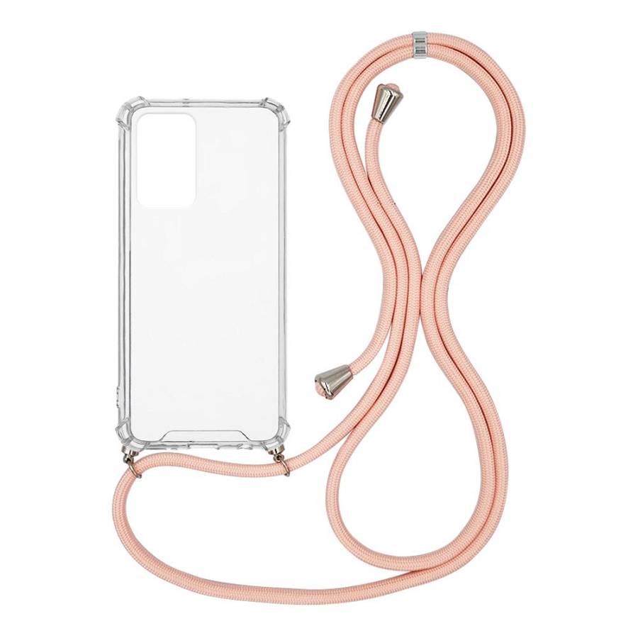 Θήκη Σιλικόνης με Κορδόνι Sonique Armor Clear Xiaomi Redmi Note 11 4G / Redmi Note 11S Ροζ