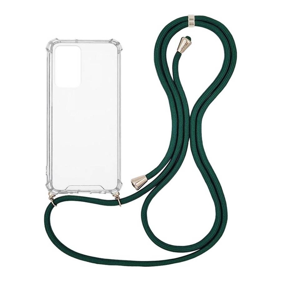 Θήκη Σιλικόνης με Κορδόνι Sonique Armor Clear Xiaomi Redmi Note 11 4G / Redmi Note 11S Πράσινο Σκούρο