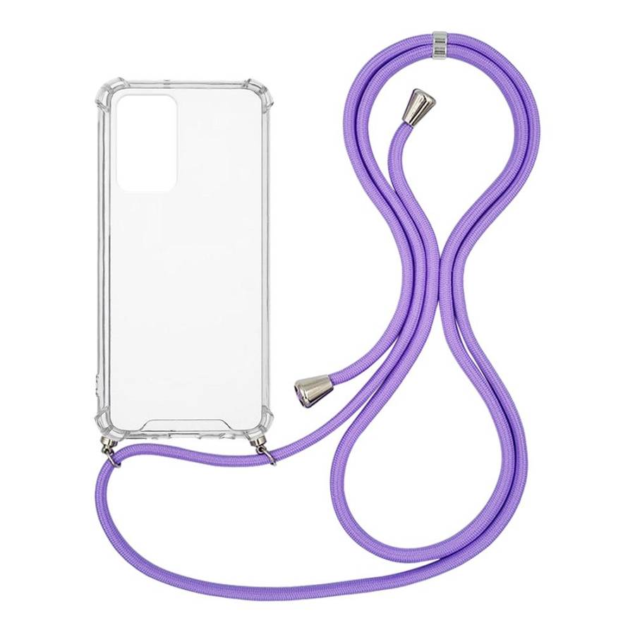 Θήκη Σιλικόνης με Κορδόνι Sonique Armor Clear Xiaomi Redmi Note 11 4G / Redmi Note 11S Λιλά