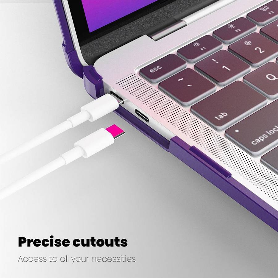 Θήκη για MacBook Sonique Icy με Βάση Στήριξης Apple MacBook Pro 13 2018/2020/2022 Μωβ