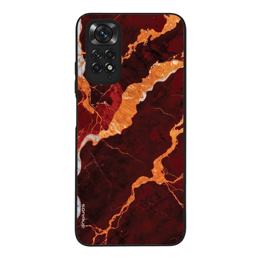 Θήκη Sonique Marble Series για Xiaomi Redmi Note 11 4G / Redmi Note 11S Κόκκινο
