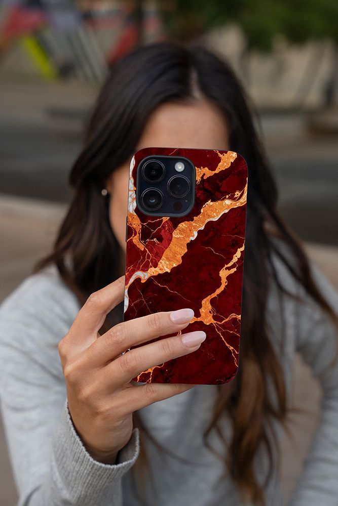 Θήκη Sonique Marble Series για Xiaomi Redmi Note 11 4G / Redmi Note 11S Κόκκινο