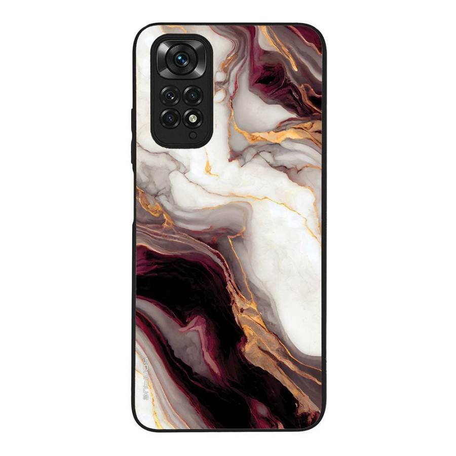 Θήκη Sonique Marble Series για Xiaomi Redmi Note 11 4G / Redmi Note 11S Μπορντώ