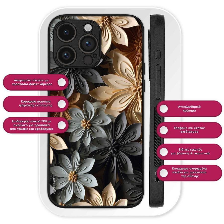 Θήκη Sonique 3D Flower Series για Xiaomi Redmi Note 11 4G / Redmi Note 11S Γκρι