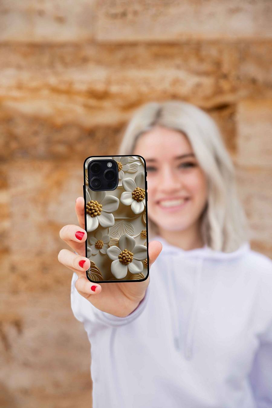 Θήκη Sonique 3D Flower Series για Xiaomi Redmi Note 11 4G / Redmi Note 11S Λευκό