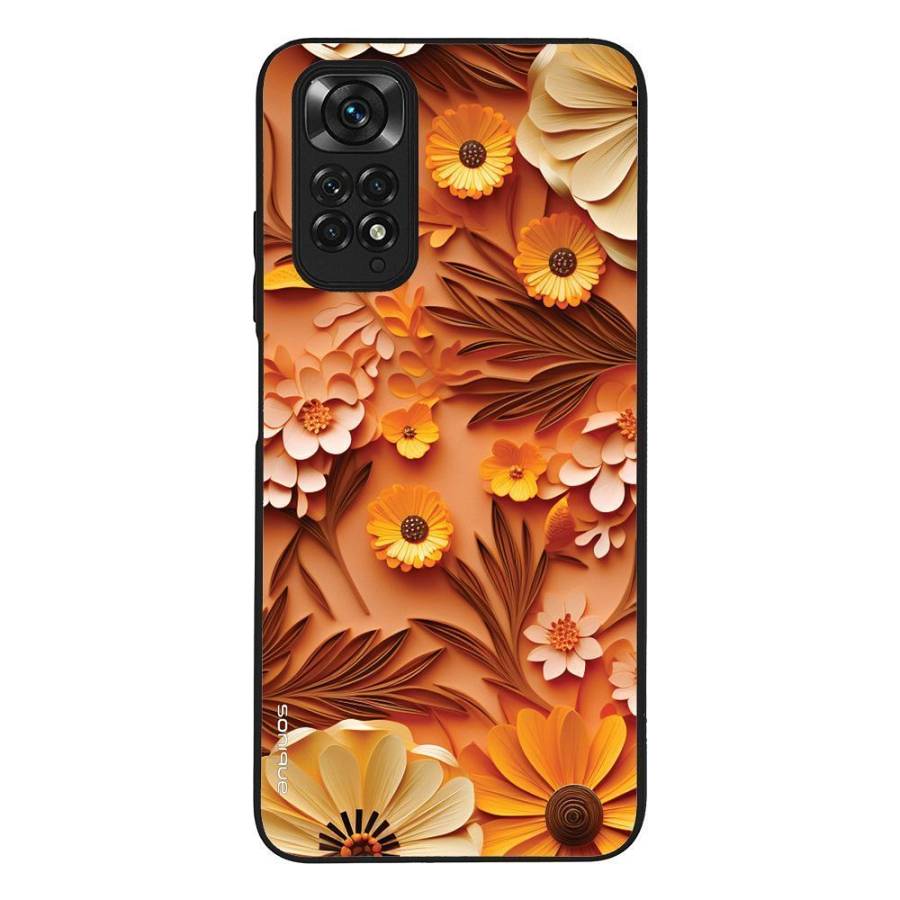 Θήκη Sonique 3D Flower Series για Xiaomi Redmi Note 11 4G / Redmi Note 11S Πορτοκαλί