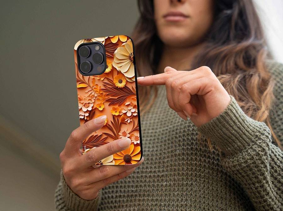 Θήκη Sonique 3D Flower Series για Xiaomi Redmi Note 11 4G / Redmi Note 11S Πορτοκαλί