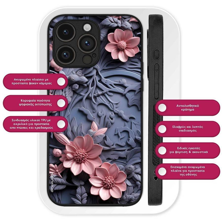 Θήκη Sonique 3D Flower Series για Xiaomi Redmi Note 11 Pro Plus 5G Ροζ 02