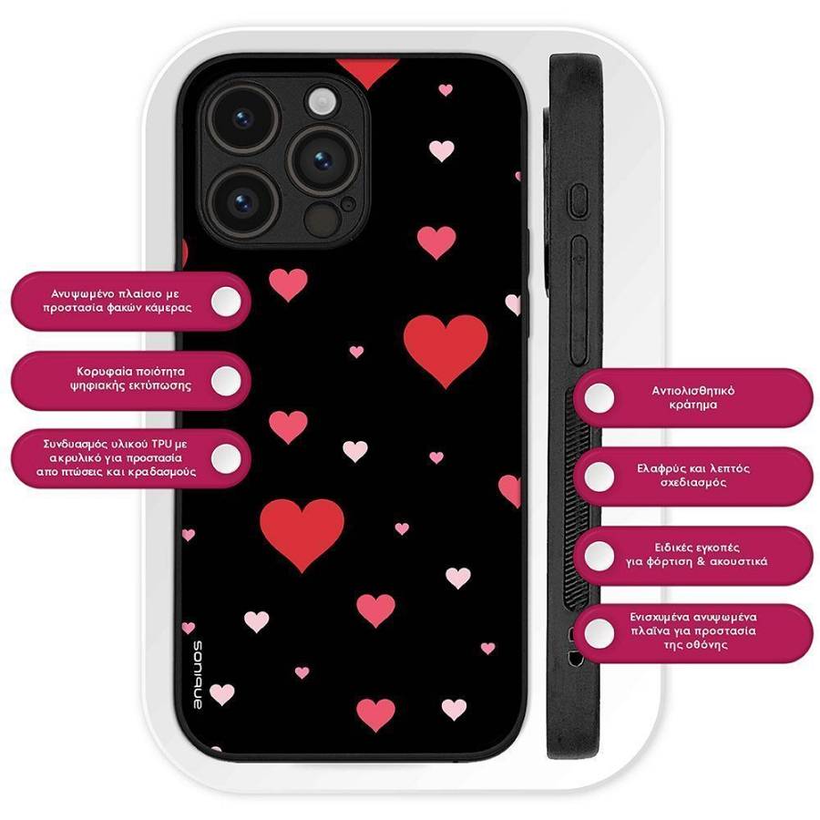 Θήκη Sonique Heart Series για Xiaomi Redmi Note 11 4G / Redmi Note 11S Μαύρο