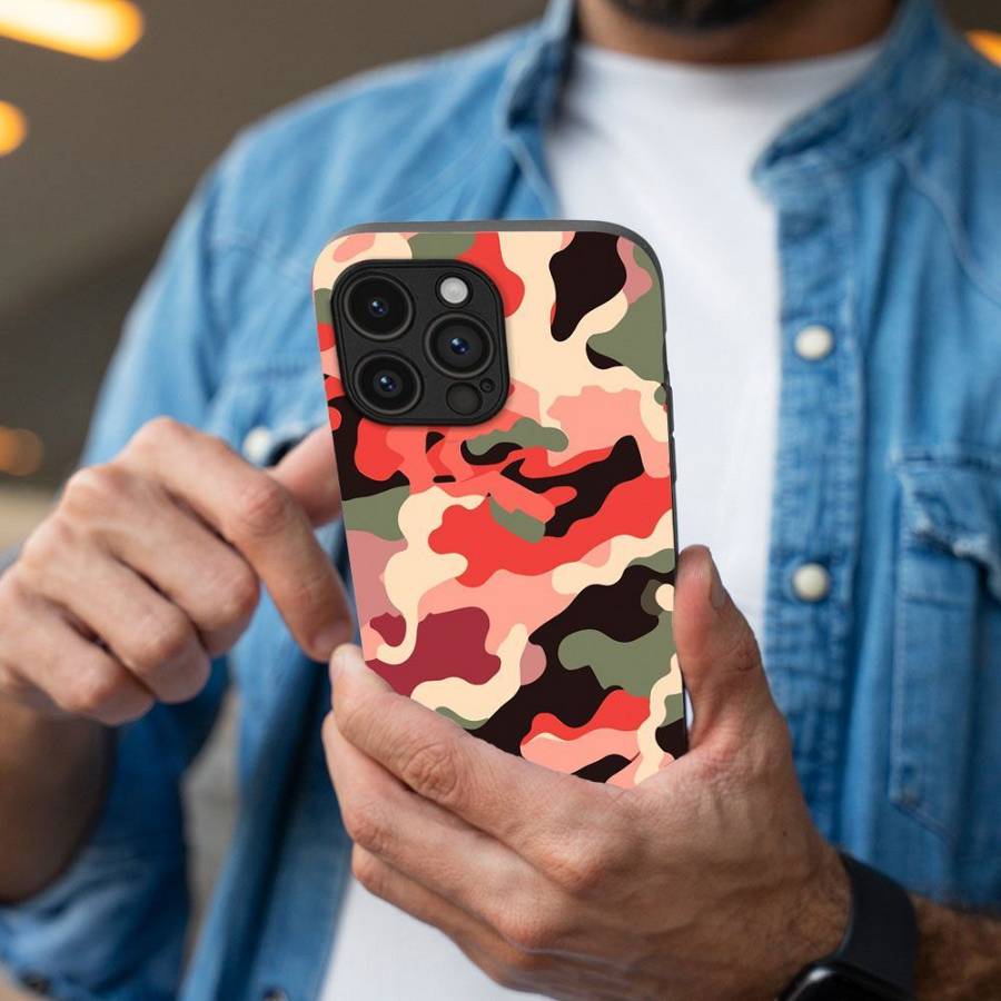 Θήκη Sonique Camouflage Army Series για Xiaomi Redmi Note 11 4G / Redmi Note 11S Κόκκινο