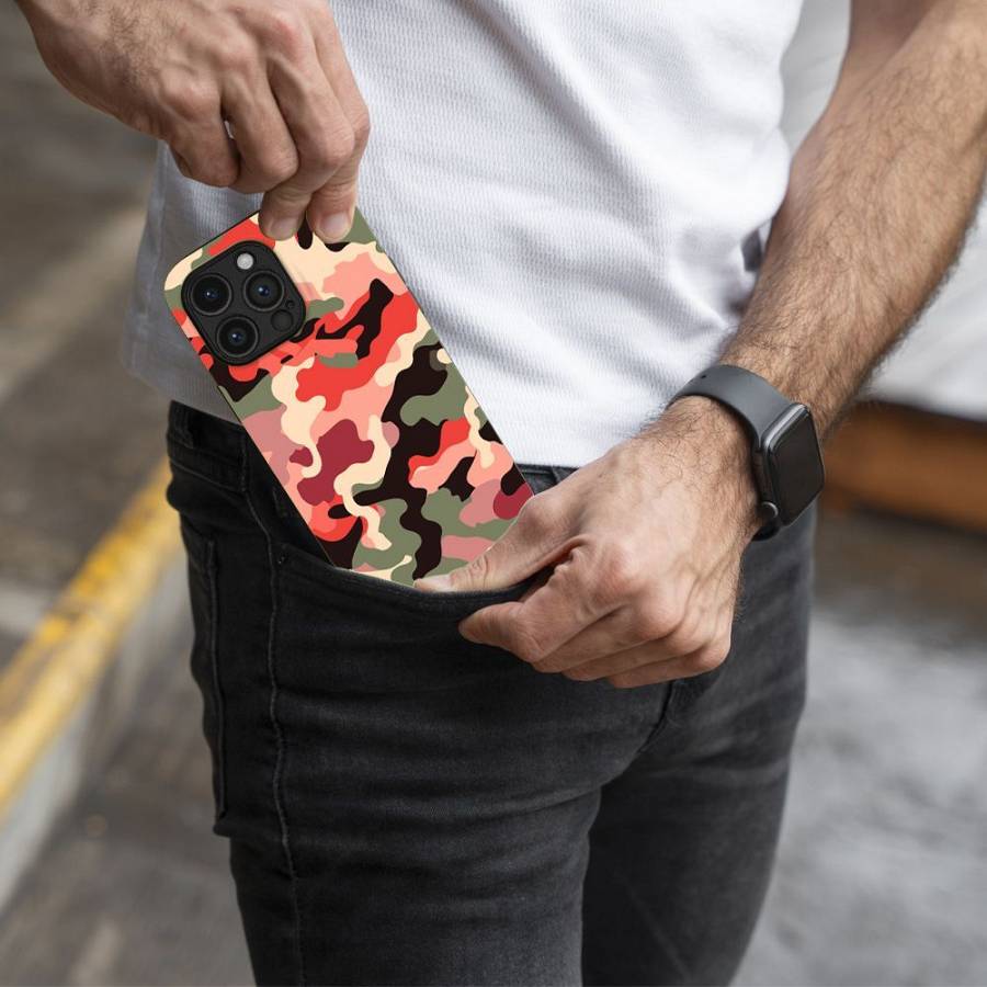 Θήκη Sonique Camouflage Army Series για Xiaomi Redmi Note 11 4G / Redmi Note 11S Κόκκινο