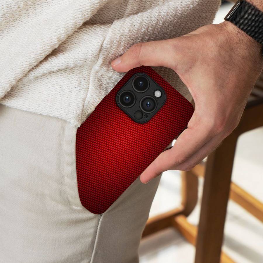 Θήκη Sonique Carbon Series για Xiaomi Redmi Note 11 4G / Redmi Note 11S Κόκκινο